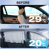 Sidevindu Track Slide Privacy Gardin Solskjerm for Tesla Model 3/Y